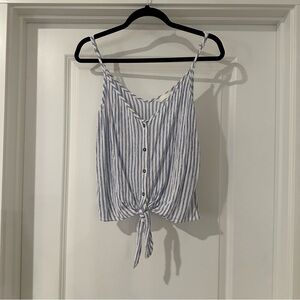 H&M Crinkled Tie-hem Top